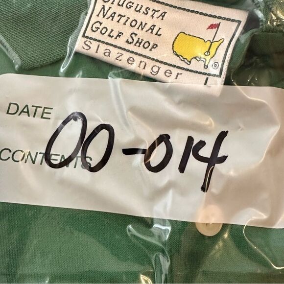 The Masters Slazenger Augusta National Golf Men's Cotton Green Polo Shirt Size L - Picture 6 of 6